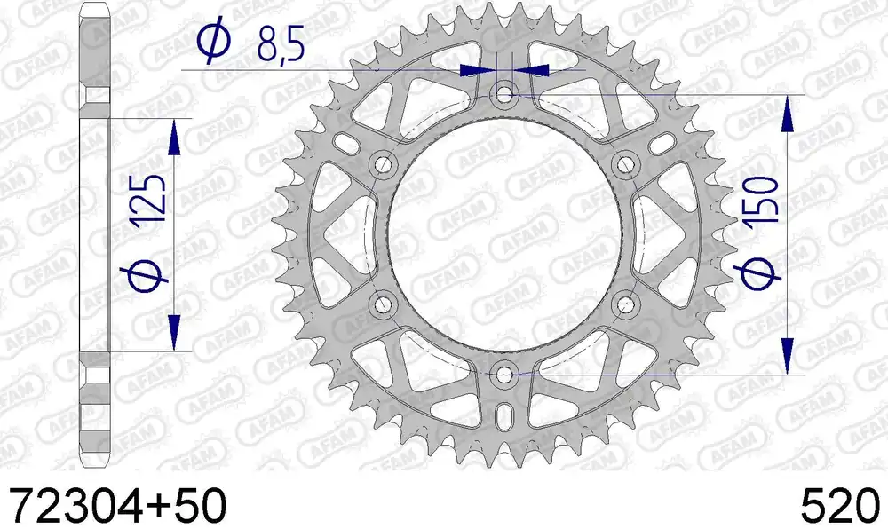 Gas gas ec 250 250 corona afam 72304+50 in all. passo 520 2021 2021 Offerta