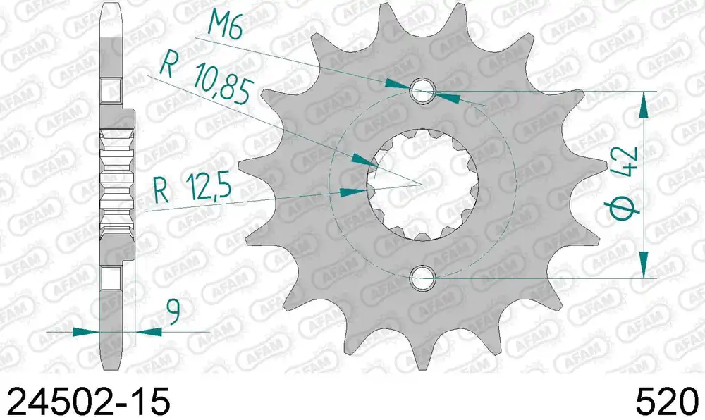 Offerta Speciale Kawasaki klr 250 kl 250 pignone afam 24502-15 passo 520 1985 2005
