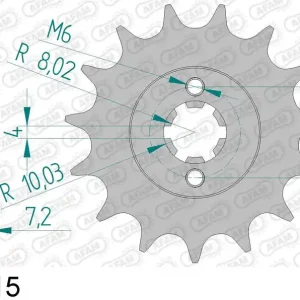 Novità Suzuki rv 200 van 200 pignone afam 22305-15 passo 520 2016 2019