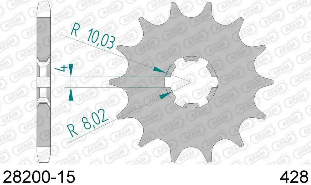 Pagamento Sicuro Suzuki rg 125 bu gamma 125 pignone afam 28200-15 passo 428 1988 1988