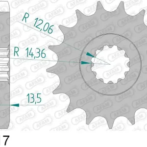 Kawasaki gpz 1100 1100 pignone afam 24900-17 passo 530 1995 1999 A Buon Prezzo