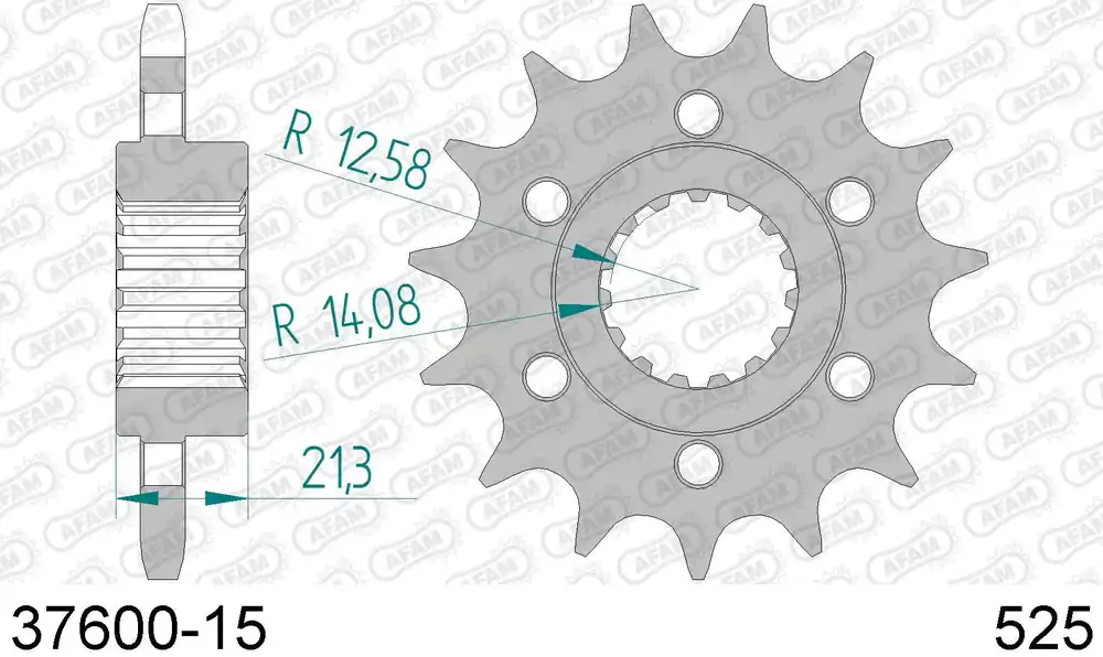 Aprilia 900 dorsoduro abs 900 pignone afam 37600-15 passo 525 2017 2020 Nuova Collezione