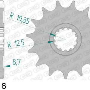 Super Prezzo Kawasaki zx 9 r zx900 900 pignone afam 28405-16 passo 525 2002 2004