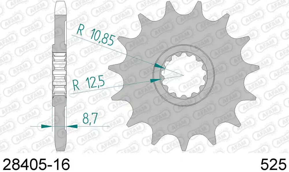 Super Prezzo Kawasaki zx 9 r zx900 900 pignone afam 28405-16 passo 525 2002 2004