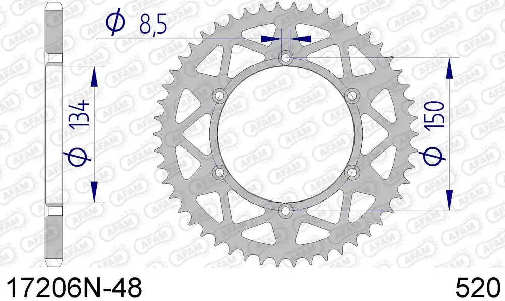 Kawasaki kx 125 125 corona afam 17206n-48 in all. passo 520 1990 1999 Di Tendenza