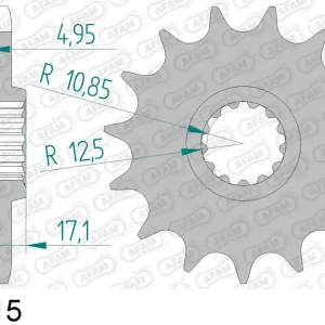 Honda vfr 400 r 400 pignone afam 20405-15 passo 525 1989 1992 Offerta Lampo