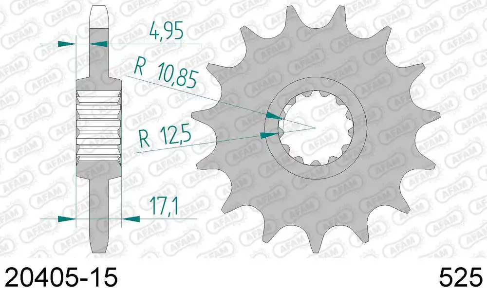 Honda vfr 400 r 400 pignone afam 20405-15 passo 525 1989 1992 Offerta Lampo