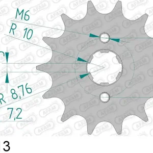 Honda nsr 125 r 125 pignone afam 20305-13 passo 520 1989 1992 Esclusivo