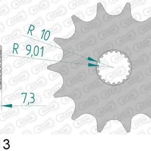 Hm honda cre 125 r enduro 125 pignone afam 20206-13 passo 520 2002 2003 Direttamente Dal Produttore