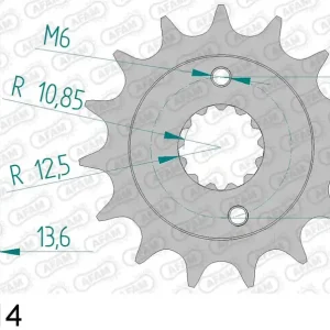 Honda xr 650 r 650 pignone afam 20517-14 passo 520 2000 2007 Ultime Pezzi