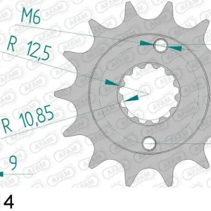 Honda xr 600 r 600 pignone afam 20510-14 passo 520 1991 2000 Direttamente Dal Produttore