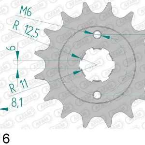 Honda cb 650 c custom 650 pignone afam 20505-16 passo 530 1980 1981 Compra Online
