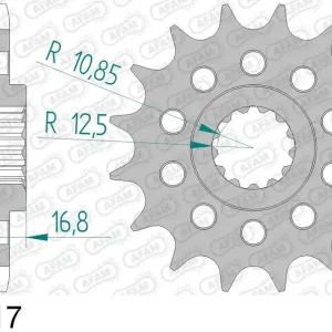 Non Perdere Honda adv 750 x 750 pignone afam 20617-17 passo 520 2017 2020