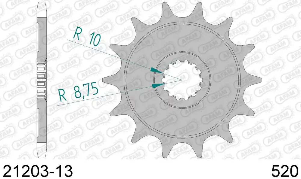 Occasione Gas gas ec 125 125 pignone afam 21203-13 passo 520 2000 2013