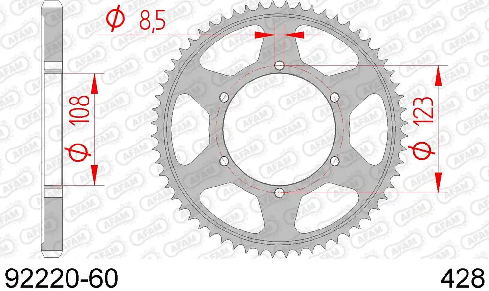 Spedito Oggi Aprilia rs4 125 125 corona afam 92220-60 in acc. passo 428 2014 2020