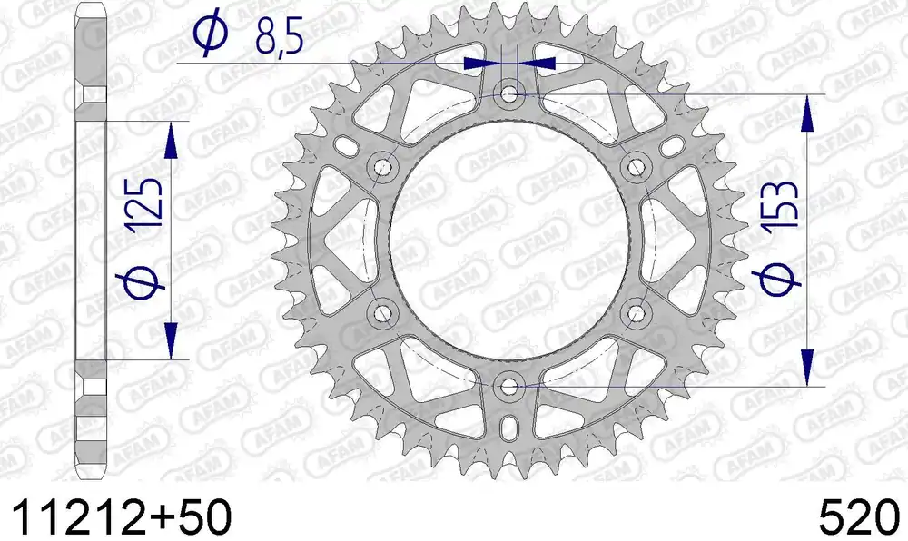 Hm honda cre 450 r enduro 450 corona afam 11212+50 in all. passo 520 2004 2007 Promozione Esclusiva