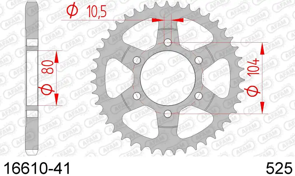 Kawasaki zx 9 r zx900 900 corona afam 16610-41 in acc. passo 525 2002 2004 Consegna Rapida