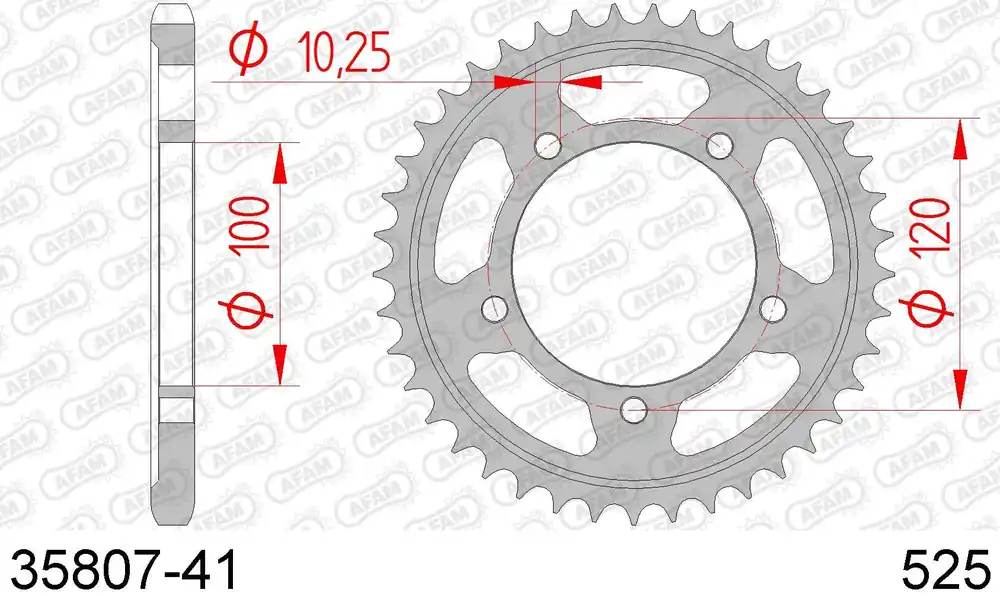 Occasione Aprilia rsv4 1000 rf racing factory 1000 corona afam 35807-41 in acc. passo 525 2015 2018