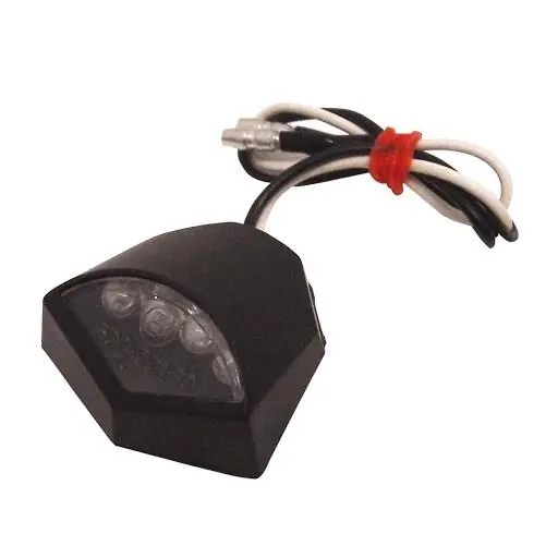 Luce targa led omologata omologato, 4 led - nero bcr Prezzo Scontato