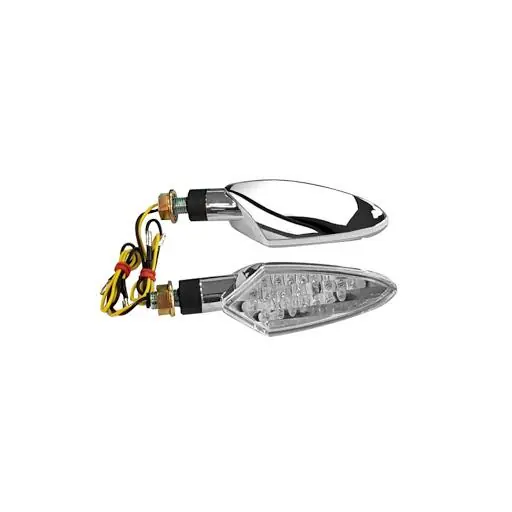 Di Tendenza Coppia frecce moto universali cromati omologate a led modello spear