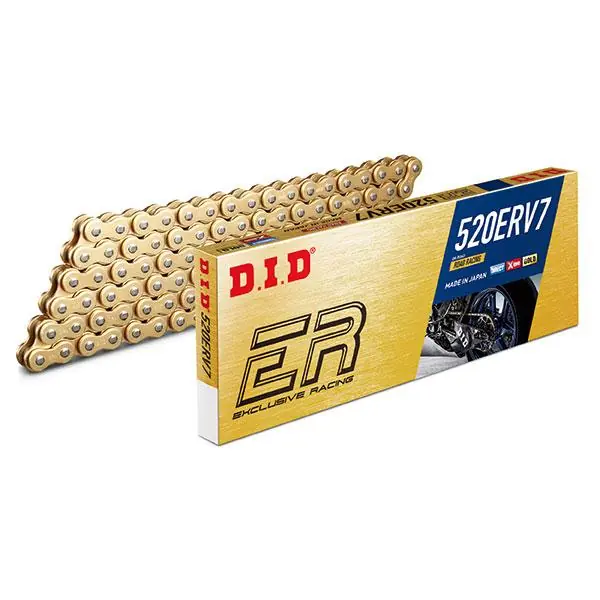 Promozione Esclusiva Catena did 520erv7 gold lunghezza 108 maglie con giunto a rivetto