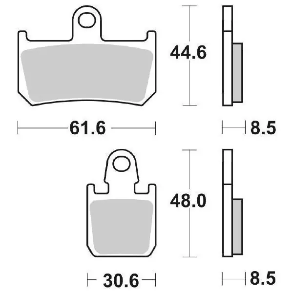 Yamaha yzf r1 (rn191/192)(4c8) 1000 set 4 pastiglie freno anteriore racing sbs 839 ds dual sinter 2007 2008 Offerta Limitata