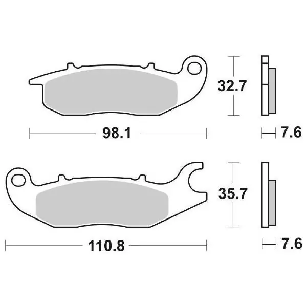 Honda cbf (cbf125m9/a/b) 125 pastiglie freno sbs 797 hf 2009 2018 Quantità Limitata