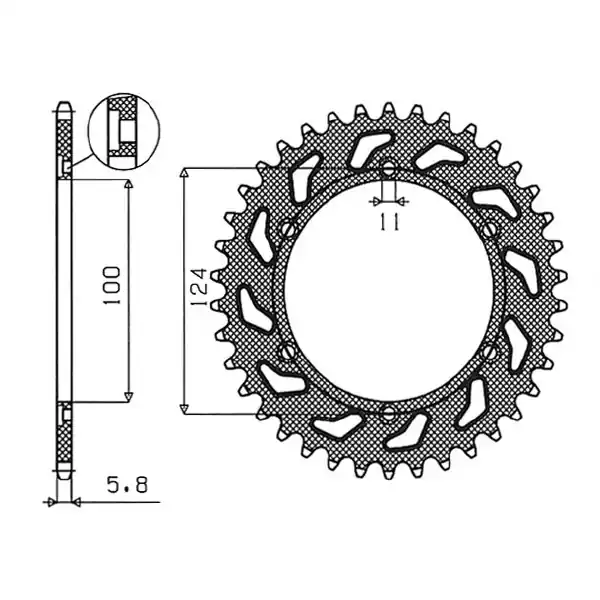 Ducati monster 600 corona in acciaio p 520 z 40 1994 1994 Prezzo Basso