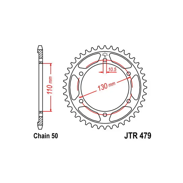 Professionale Yamaha mt01 1700 corona in acciaio p 530 z 41 2005 2011