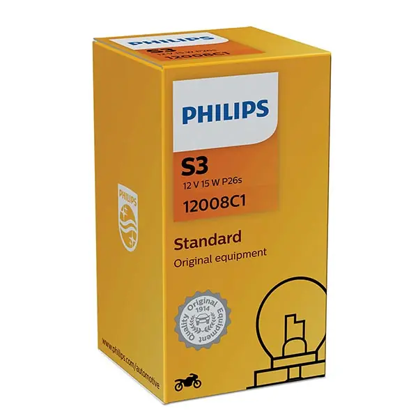 Non ass. non ass. lampada philips s3 12v 15w p26s philips: 12008c1 2000 2000 Offerta