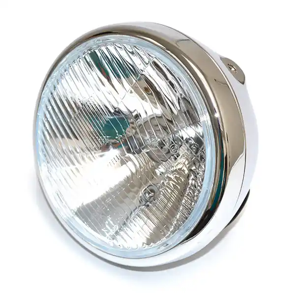 Faro fanale luce anteriore tondo 190 cromato vetro rigato Occasione Imperdibile