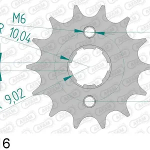 Saldi Ajp pr4 125 supermoto 125 pignone afam 20200-16 passo 428 2004 2015