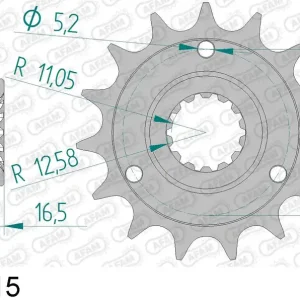 Must-Have Ducati 821 hypermotard 821 pignone afam 52613-15 passo 525 2013 2015