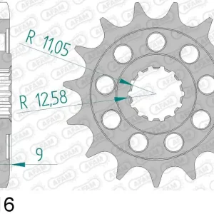 Benelli tnt 899 899 pignone afam 94900-16 passo 525 2013 2016 Ultime Pezzi