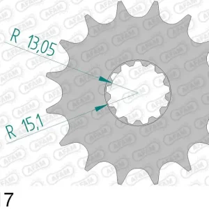 Solo Oggi Triumph 800 bonneville 800 pignone afam 88600-17 passo 525 2001 2006