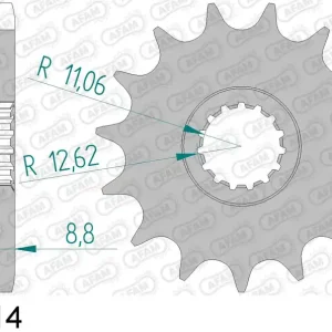 Beta rr 200 enduro 200 pignone afam 73301-14 passo 520 2019 2020 Più Venduto