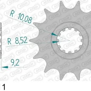 Hm honda cre 50 baja 50 pignone afam 94121-11 passo 428 2003 2016 Quantità Limitata