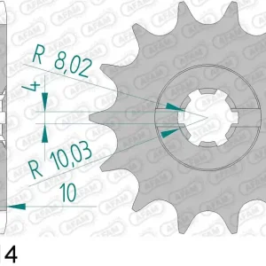 Husqvarna sm 125 125 pignone afam 64200-14 passo 520 1998 2000 Esclusivo