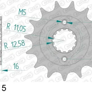 Ultime Pezzi Ducati 400 scrambler sixty 2 400 pignone afam 52604-15 passo 520 2017 2021