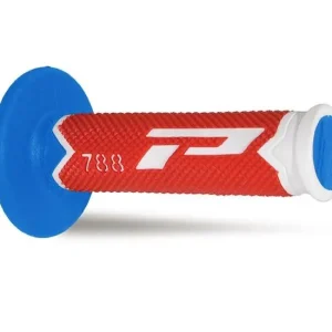 Manopole mx 788 256 tripla densita' bianco rosso azzurro senza foro Esclusivo