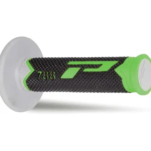 Manopole mx progrip 788 - 223 - tripla densita' - verde / nero / grigio no foro Professionale