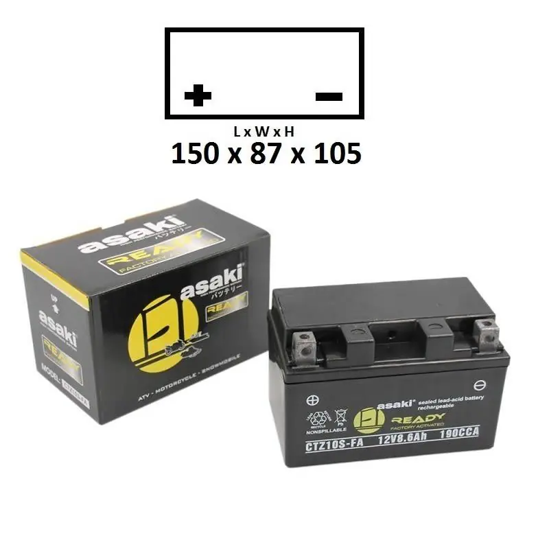 Promozione Suzuki an250 burgman 250 batteria ct12afa sigillata precaricata 2003 2006