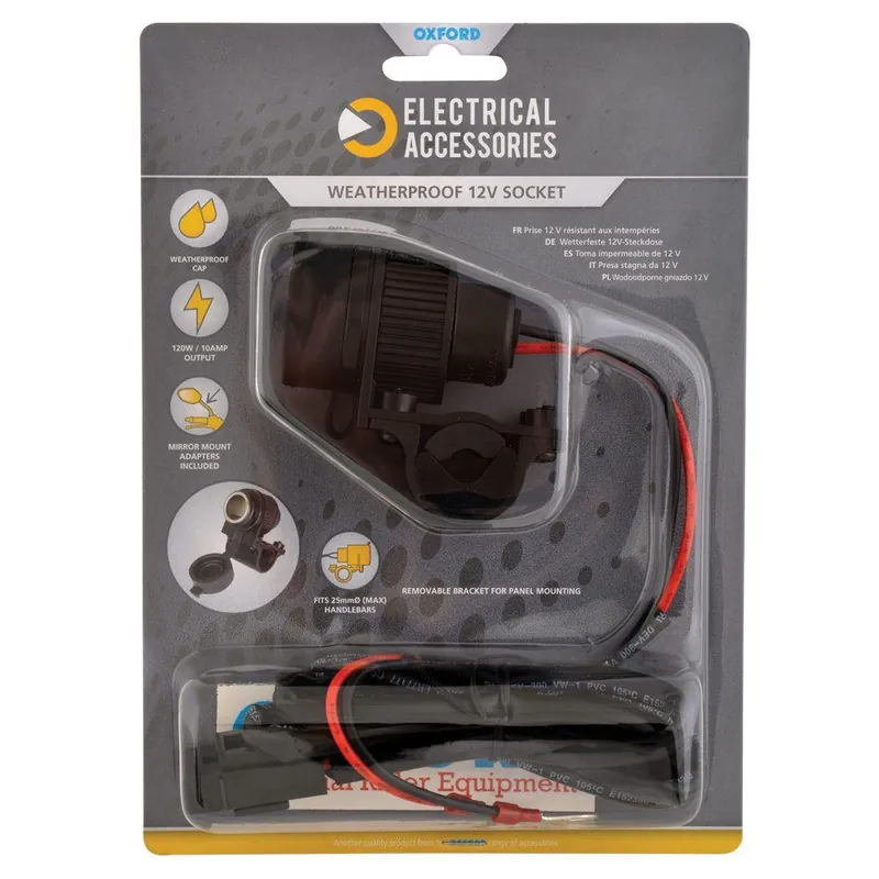 Popolare Presa 12v 1.2mt impermeabile diametro 18mm oxford