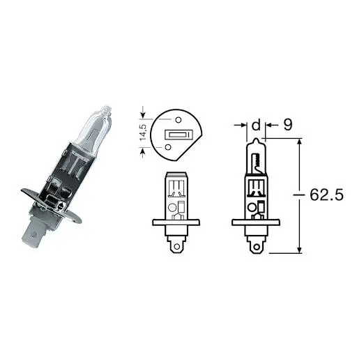 Lampada osram h1 12v 55w - p14,5s 1 pezzo Subito Disponibile