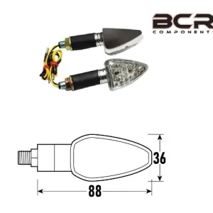 Esclusivo Coppia fanali freccia a led arw bcr omologati cromati