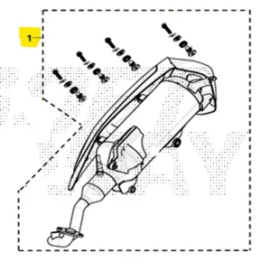 Prezzo Di Fabbrica Sym jet 14 evo 125 terminale scarico marmitta completo 2024 2024 xcb12c1cn-eu