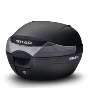 Economico Shad sh33 bauletto rigido valigia posteriore nero 33l portaoggetti con piastra per scooter