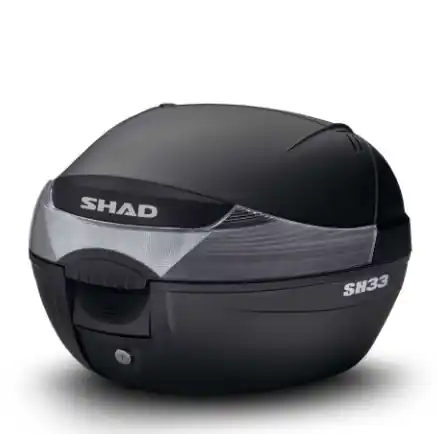 Economico Shad sh33 bauletto rigido valigia posteriore nero 33l portaoggetti con piastra per scooter