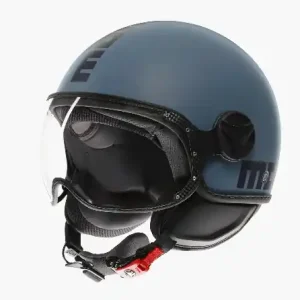Nuova Collezione Casco moto jet momo design fgtr classic mono matt dusty blue / blue m