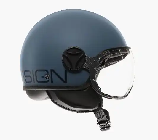 Pagamento Sicuro Casco moto jet momo design fgtr classic mono matt dusty blue / blue s